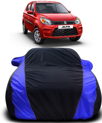 APNEK Car Cover For Maruti Suzuki Alto 800 (With Mirror Pockets)(Black, Blue)