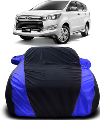 APNEK Car Cover For Toyota Innova Crysta (With Mirror Pockets)(Black, Blue)