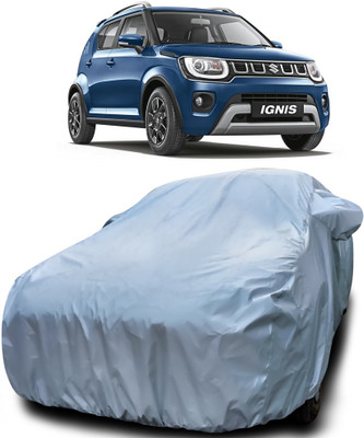 APNEK Car Cover For Maruti Suzuki Ignis (With Mirror Pockets)(Silver)