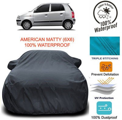 APNEK Car Cover For Hyundai Santro Xing (With Mirror Pockets)(Grey)