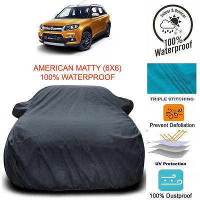 APNEK Car Cover For Maruti Suzuki Vitara Brezza (With Mirror Pockets)(Grey)