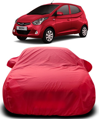 APNEK Car Cover For Hyundai Eon (With Mirror Pockets)(Red)