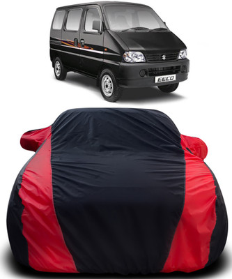 APNEK Car Cover For Maruti Suzuki Eeco (With Mirror Pockets)(Black, Red)