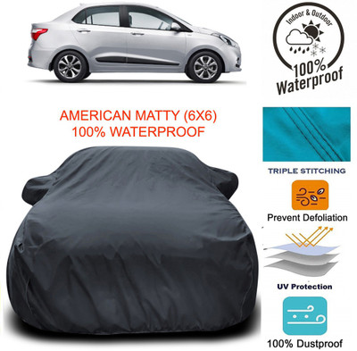 APNEK Car Cover For Hyundai Xcent (With Mirror Pockets)(Grey)