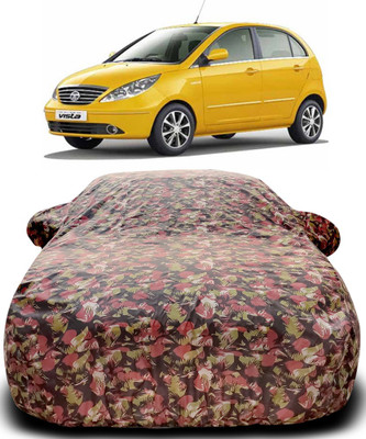 Elegance Car Cover For Tata Indica Vista (With Mirror Pockets)(Green, Red)