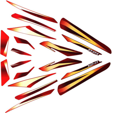 BR BULL Sticker & Decal for Bike(Gold, Red)