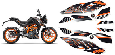 HRBull Sticker & Decal for Bike(Orange, Multicolor)