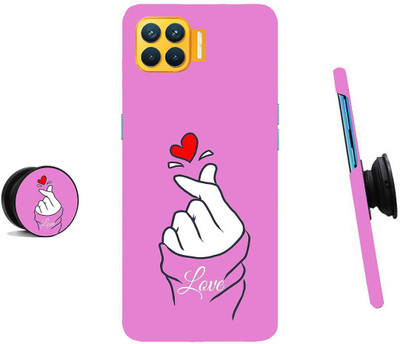 Hello Case Back Cover for Oppo F17,Oppo A73 2020.(Pink, Cases with Holder, Pack of: 2)