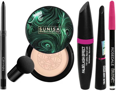Crynn Smudge Proof Waterproof Long Lasting Kajal(5 Items in the set)
