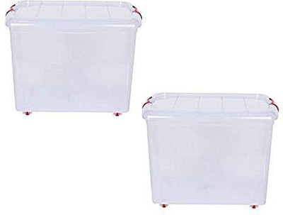 T TOPLINE Plastic Grocery Container  - 25 L(Pack of 2, Clear)