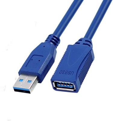 STORITE Micro USB Cable 2 A 1.5 m USB 3.0 Male A to Female A Extension Cable Super Speed 5GBps for Laptop/PC/Printers - 150cm - 1.5 Metre(Compatible with Laptop, Card Reader, Pen Drive, Keyboard, PC, Blue, One Cable)