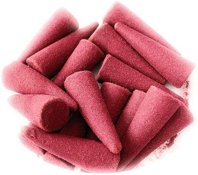 Poojan Samagri rose dhoop cone pack of 50 cones Rose Dhoop