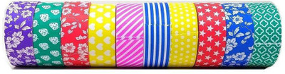 KIDIVO Set Of Paper Tape Rolls For Decorative Art Craft and DIY Gift Wrapping Supplies(Pack Of 2 Rolls, 20 Pieces)… Drafting Tape(1.5 cm x 9.84 ft)