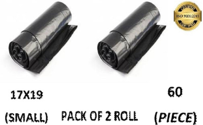 SAISWAR BIODEGRADABLE DUSTBIN BAG ROLL SIZE -17*19[2 ROLL] Small 10L L Garbage Bag  Pack Of 60(60Bag )