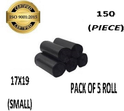 SAISWAR BIODEGRADABLE DUSTBIN BAG ROLL SIZE -17*19[5 ROLL] Small 10L L Garbage Bag  Pack Of 150(150Bag )