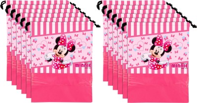 DISNEY Designer Minnie Print 12 Piece Non Woven Travel Shoe Cover, String Bag Organizer (Pink) -HS_35_KUBMART18007 HS_35_KUBMART018007(Pink)
