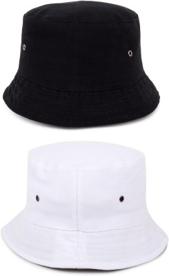 ZACHARIAS Bucket Hat(White, Black, Pack of 2)