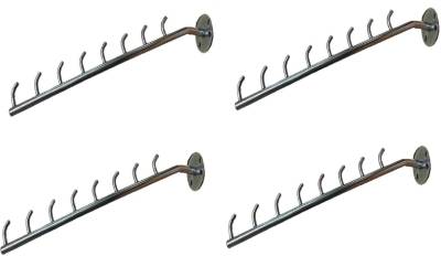 Q1 Beads 6 pin Wall drope Hanger hook rail for Cloth & Multipurpose- Metal  Pack of 2 - Stainless Steel Clothes Hanger Heavy Duty Drying Rack Wall  Mount Hook Rail 6 Price