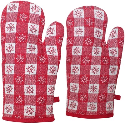 COTTON CANDY Red, White Cotton Kitchen Linen Set(Pack of 2)