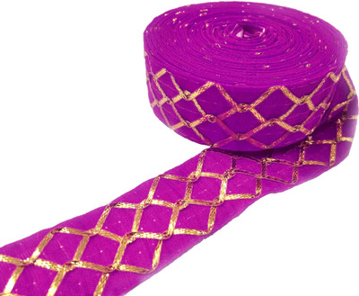 Mezin Mazanta Gota Patti Box Lace Border for Bridal Dresses, Suits, Sarees, Falls, Lehengas, Decoration and Trim Designing Embellishment Crafts (9 mtr) Lace Reel(Pack of 1)