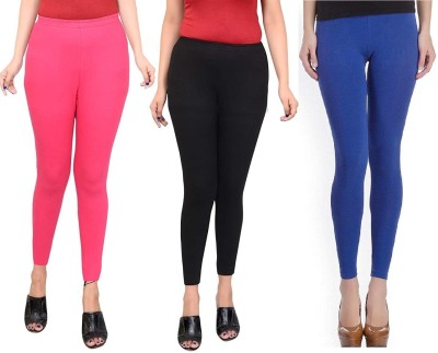 Swastik Stuffs Ankle Length  Ethnic Wear Legging(Pink, Black, Blue, Solid)