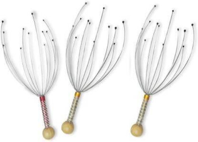Shree Ganesh Enterprise SG1 HAND MASSAGER |Scalp Massager |SET OF 3| Massager(Silver)