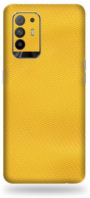 OggyBaba oppo f19 pro, oppo f19pro Mobile Skin(3D Lemon Yellow Carbon Fibre)