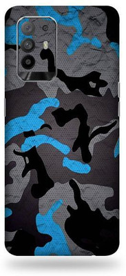 Satisfactory oppo f19, oppof19 Mobile Skin(Military Blue Camouflage With Matte Finish)