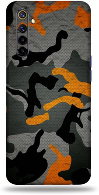 OggyBaba realme 6i, Realme6i Mobile Skin(Military Orange Camouflage With Matte Finish)