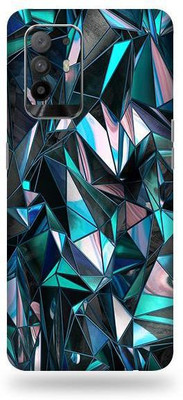 OggyBaba oppo f19 pro, oppo f19pro Mobile Skin(Polygon Blue With Gloss Finish)