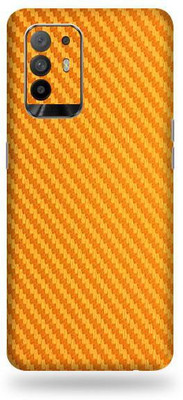 OggyBaba oppo f19 pro, oppo f19pro Mobile Skin(3D Golden Carbon Fibre)