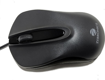 ZEBRONICS ZEB-WING USB Wired Optical Mouse Wired Ambidextrous Optical Mouse(USB 2.0, Black)