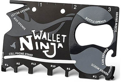 Gadget Hero's Wallet Ninja 18 Multi-utility Knife(Black)