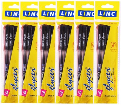 Linc Glycer (0.7 mm) Black Ink Ball Pen(Pack of 30, Black)