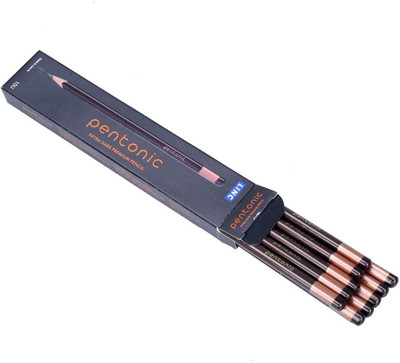 Pentonic Extra Dark HB2 Lead Graphite Pencil | Triangular Shape With Sharpening |Graphite Pencil(Brown Body)