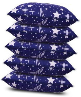 GKM Microfibre Abstract Sleeping Pillow Pack of 5(Blue)