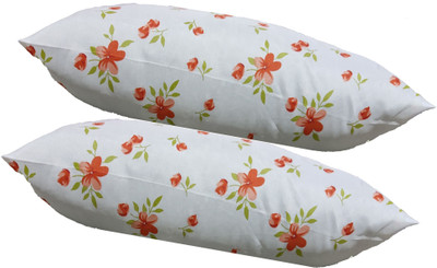 Swikon star Microfibre Floral Sleeping Pillow Pack of 2(White)