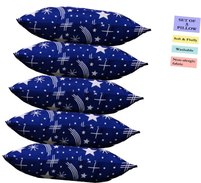 Swikon star Microfibre Abstract Sleeping Pillow Pack of 5(Blue)