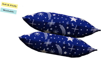 Swikon star Microfibre Abstract Sleeping Pillow Pack of 2(Blue)