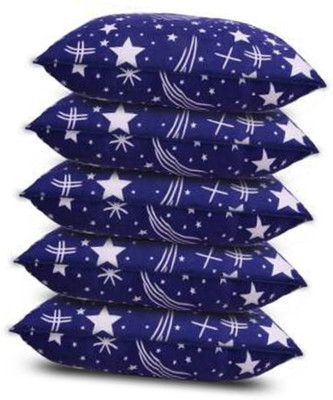 Swikon star Microfibre Abstract Sleeping Pillow Pack of 5(Blue)