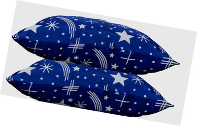 Swikon star Microfibre Geometric Sleeping Pillow Pack of 2(Blue)