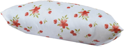 GKM Microfibre Floral Sleeping Pillow Pack of 1(White)