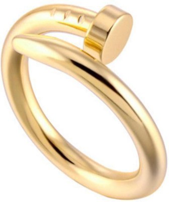 MYKI Stainless Steel Swarovski Zirconia Gold Plated Ring