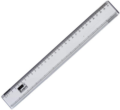 Kokuyo Camlin Exam Scale Broad 30cm Ruler(Set of 5, Transparent)