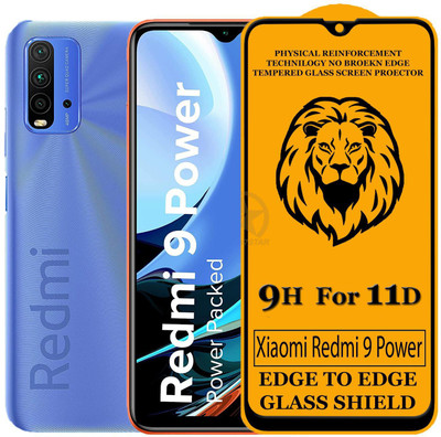11D Edge To Edge Tempered Glass for Xiaomi Redmi 9 Power(Pack of 1)