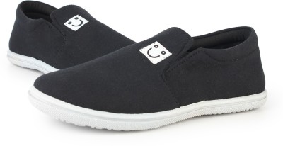 KANEGGYE Boys Slip on Moccasins(Black)