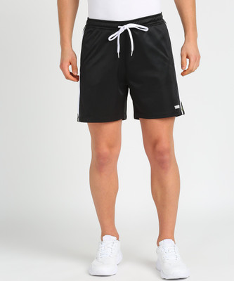 YUUKI Color Block Men Black Sports Shorts