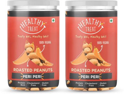 Healthy Treat Roasted Peanuts - Peri Peri Combo 400gm (Pack of 2 200gm Each)(2 x 200 g)