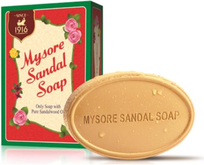 MYSORE SANDAL Soap Pure Sandalwood Oil 75gm Pack Of 5(5 x 75 g)