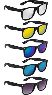 like future Wayfarer Sunglasses(For Men & Women, Silver, Blue, Clear)